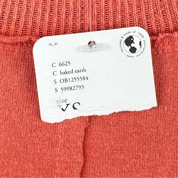 Free People Kasee Muscle Tee Sz XS Baked Earth Knit - Picture 9 of 13